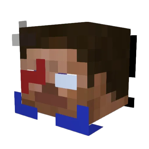 GameZombi3 Minecraft avatar head, 3D render