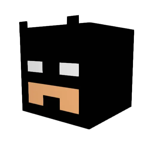 GameZord Minecraft avatar head, 3D render
