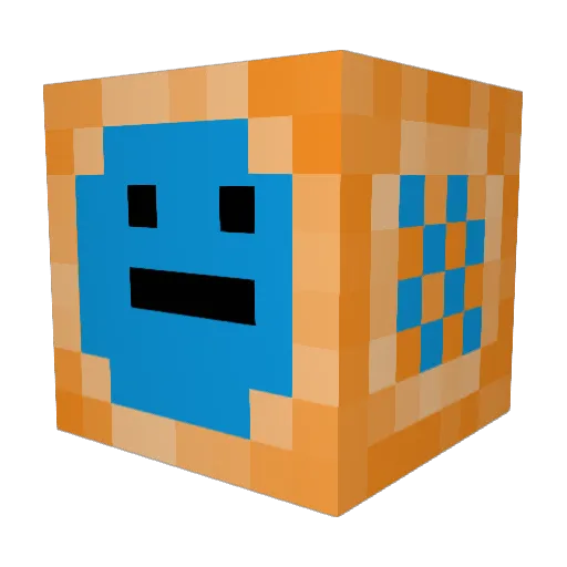 Game_Diver Minecraft avatar head, 3D render