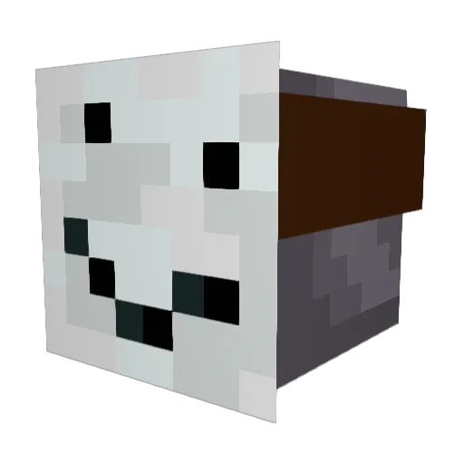 Game_Machine Minecraft avatar head, 3D render