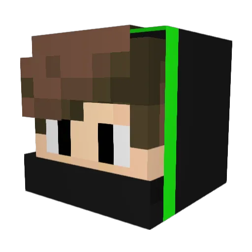 Game_TigerHD Minecraft avatar head, 3D render