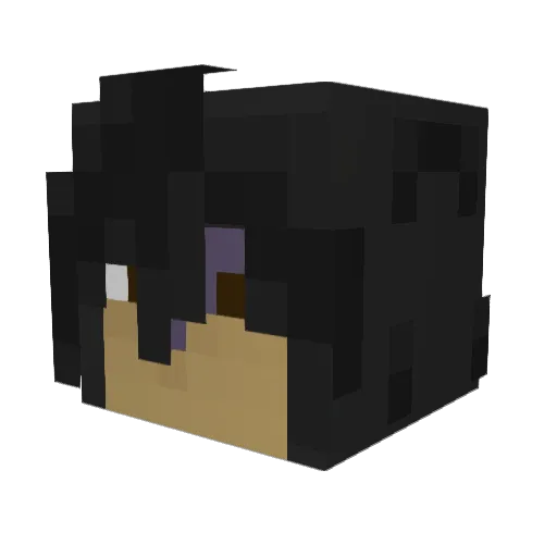 Game_sk_ Minecraft avatar head, 3D render