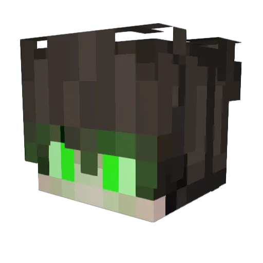 Gameblast Minecraft avatar head, 3D render