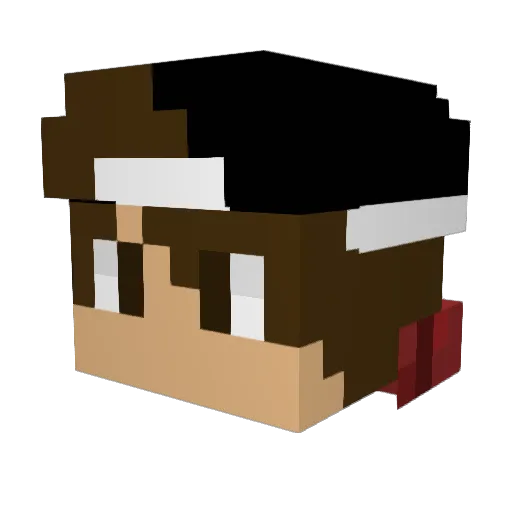 Gameblat Minecraft avatar head, 3D render