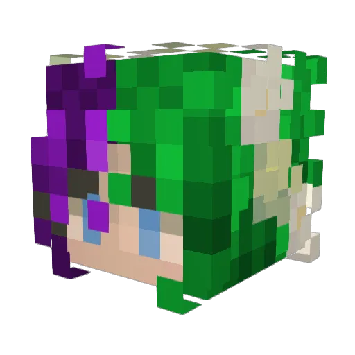 Gameboy1V Minecraft avatar head, 3D render