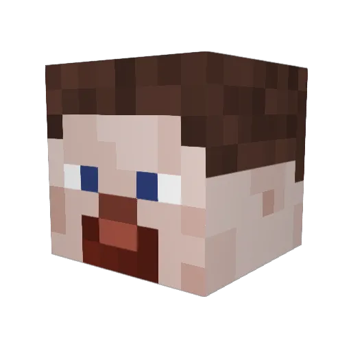 Gamecorn Minecraft avatar head, 3D render