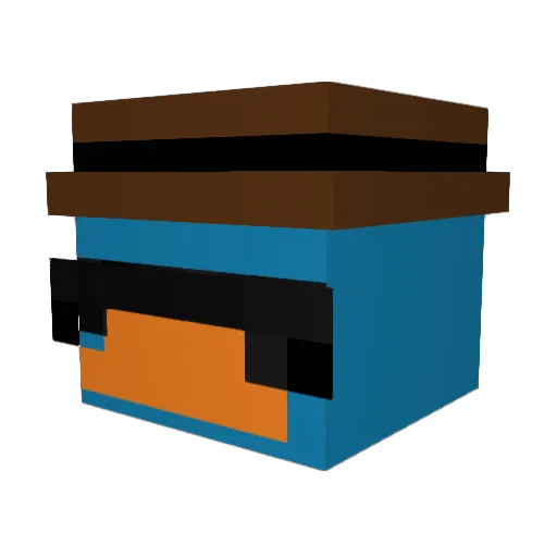 Gamecrafter10 Minecraft avatar head, 3D render