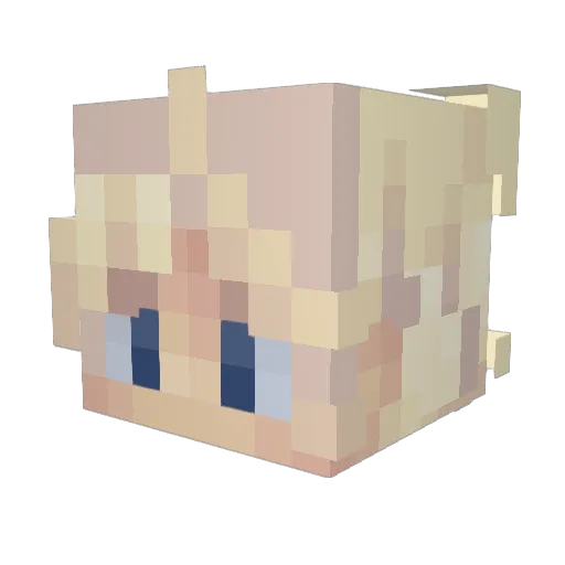 GameiroRex Minecraft avatar head, 3D render