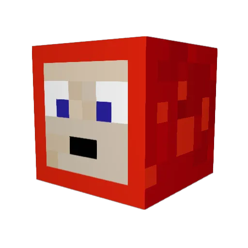Gamekoning2 Minecraft avatar head, 3D render