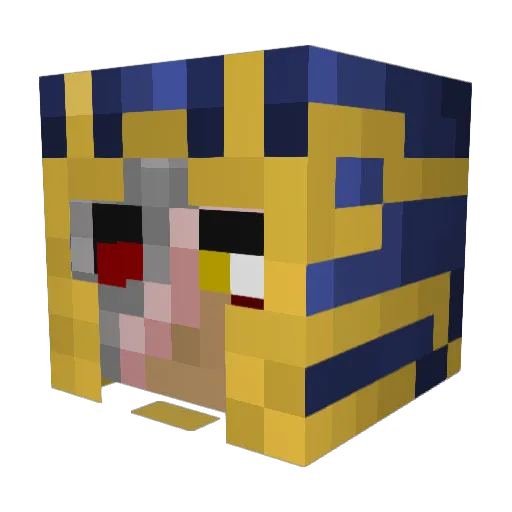Gamelight Minecraft avatar head, 3D render