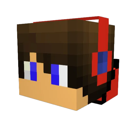 Gamelix163 Minecraft avatar head, 3D render
