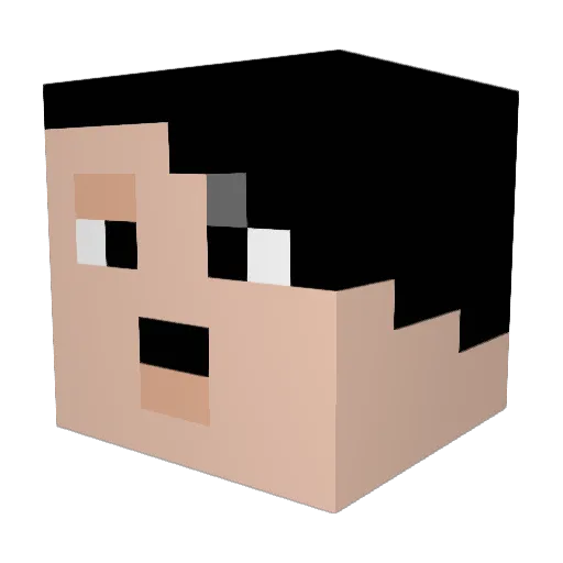 Gamelover25 Minecraft avatar head, 3D render