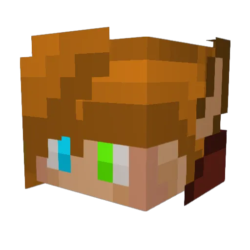 Gamemikz Minecraft avatar head, 3D render