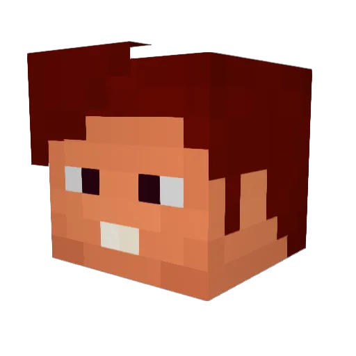 GamenMetEenDrent Minecraft avatar head, 3D render