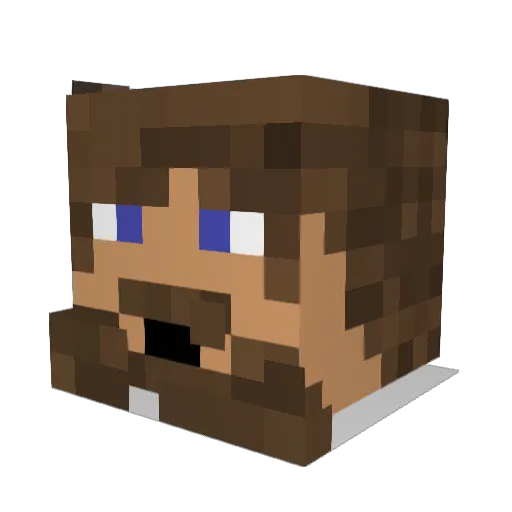 GamendeOpa Minecraft avatar head, 3D render
