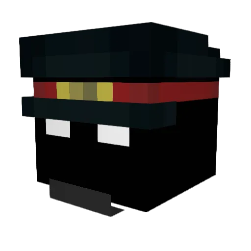 Gameovernlp Minecraft avatar head, 3D render