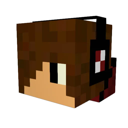 Gamer1NL Minecraft avatar head, 3D render