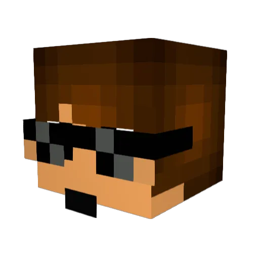 Gamer20s Minecraft avatar head, 3D render