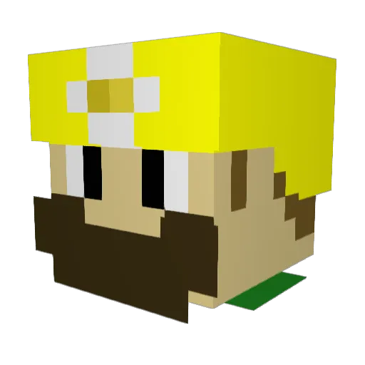 Gamer212332 Minecraft avatar head, 3D render