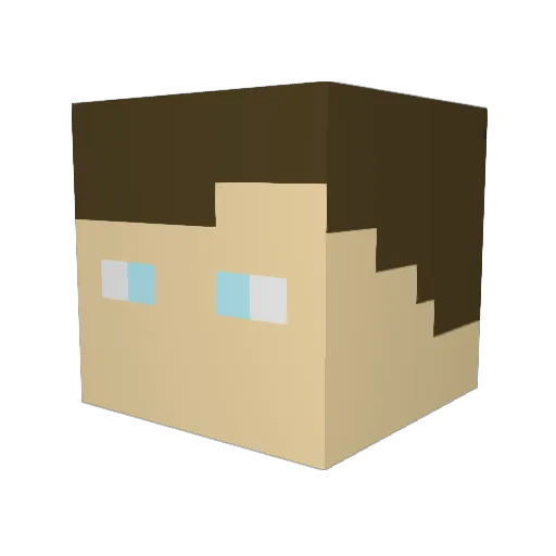 Gamer2784 Minecraft avatar head, 3D render