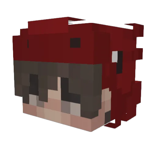 Gamer474 Minecraft avatar head, 3D render