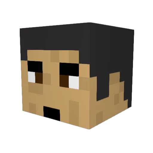 Gamer478 Minecraft avatar head, 3D render