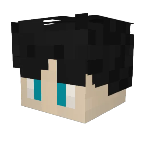 Gamer57_XD Minecraft avatar head, 3D render