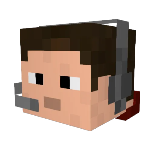 Gamer700x_ Minecraft avatar head, 3D render