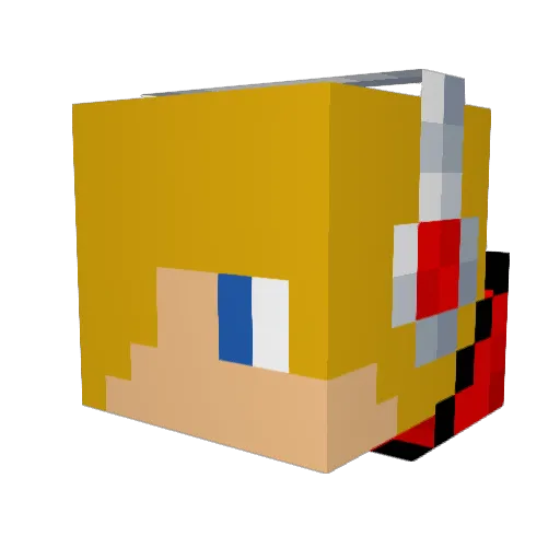 GamerAlexHD Minecraft avatar head, 3D render