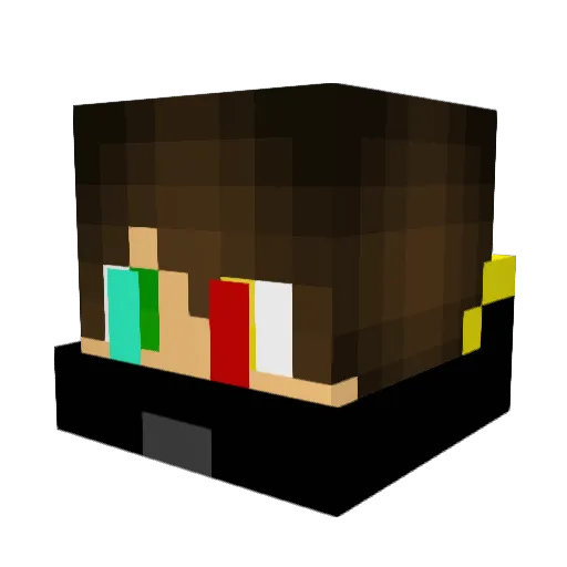 GamerAlf Minecraft avatar head, 3D render