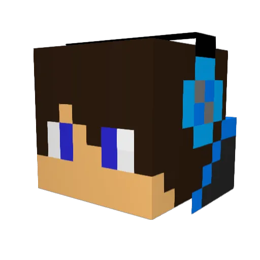 GamerArchitek Minecraft avatar head, 3D render