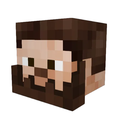 GamerBarnes Minecraft avatar head, 3D render