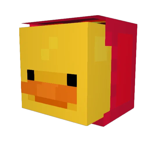 GamerBirdUK Minecraft avatar head, 3D render