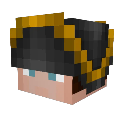 GamerBoll Minecraft avatar head, 3D render