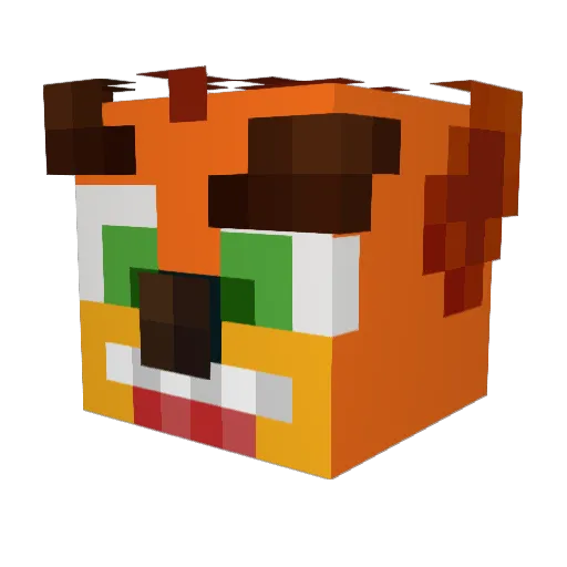GamerBot2001 Minecraft avatar head, 3D render