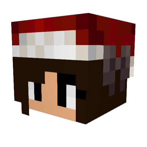 GamerCami Minecraft avatar head, 3D render