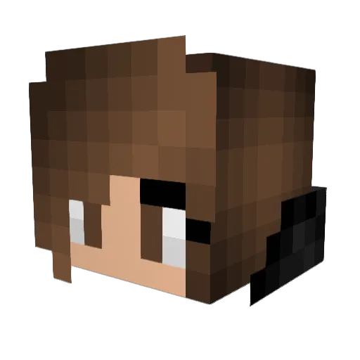 GamerCatLiz Minecraft avatar head, 3D render