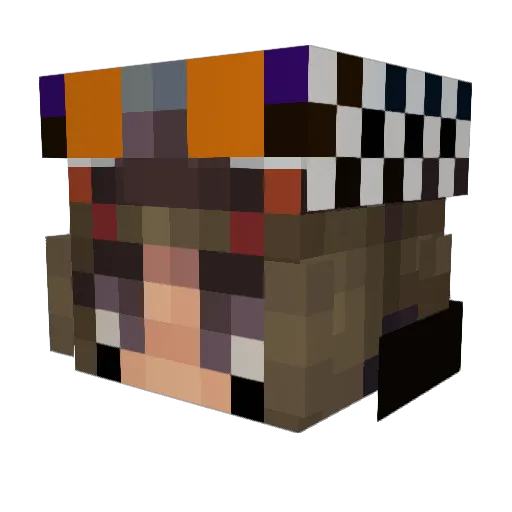 GamerClaudius Minecraft avatar head, 3D render