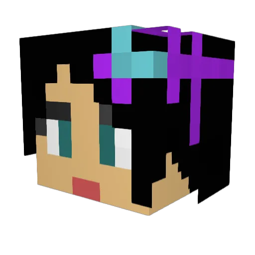 GamerCrazii Minecraft avatar head, 3D render