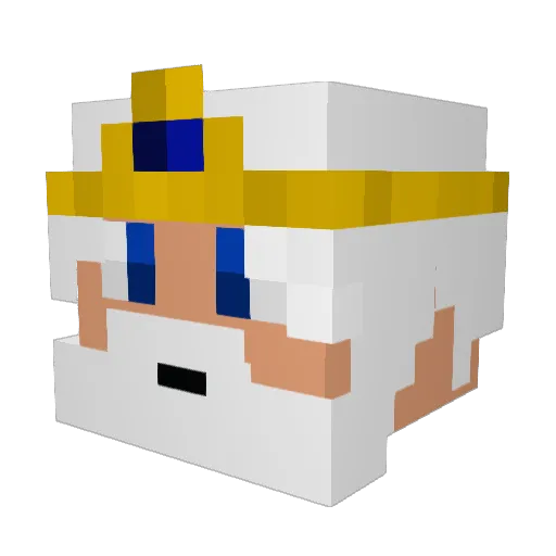 GamerCron Minecraft avatar head, 3D render