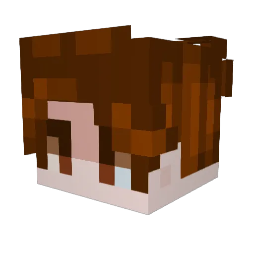 GamerDD Minecraft avatar head, 3D render
