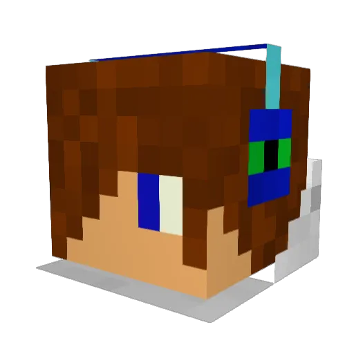 GamerDavid1 Minecraft avatar head, 3D render