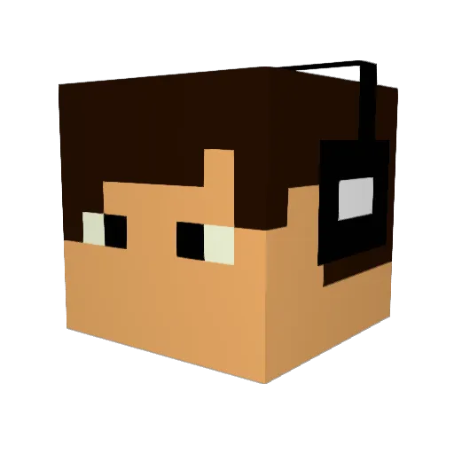 GamerDude100 Minecraft avatar head, 3D render
