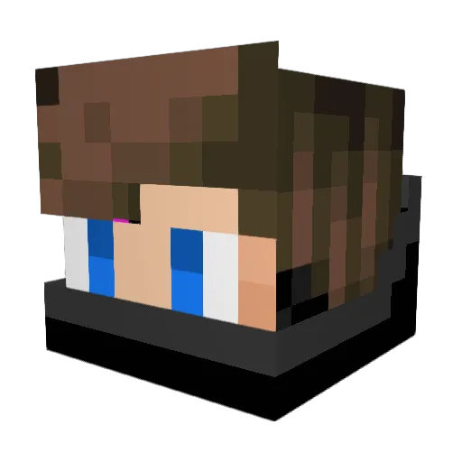 GamerFillip Minecraft avatar head, 3D render