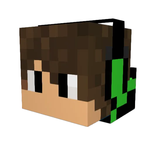 GamerFleXxHD Minecraft avatar head, 3D render