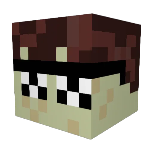 GamerFreak20099 Minecraft avatar head, 3D render