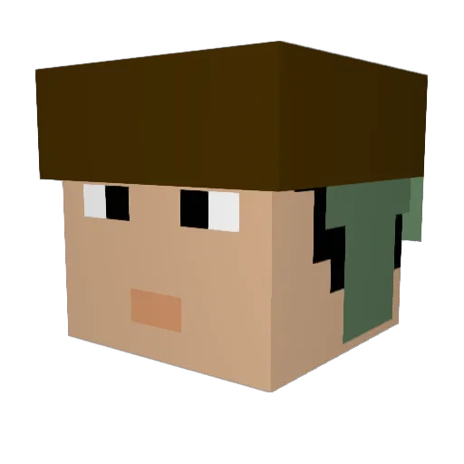 GamerGamer15 Minecraft avatar head, 3D render
