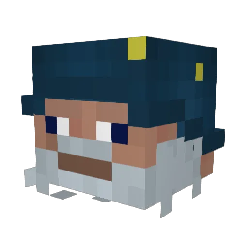 GamerGenge Minecraft avatar head, 3D render