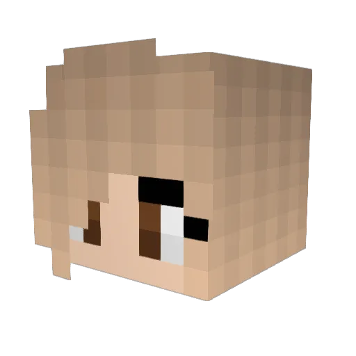 GamerGirl152 Minecraft avatar head, 3D render
