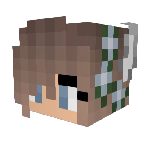GamerGirl3283 Minecraft avatar head, 3D render